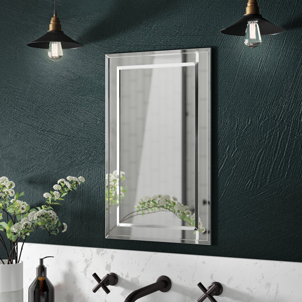 Mercer41 Saracen W 26'' H Recessed Frameless Medicine Cabinet Mirror 2 ...